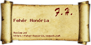 Fehér Honória névjegykártya